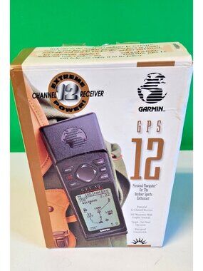 Garmin GPS 12  Personal Handheld Navigator 12 Channel Waterproof Good Cond Works